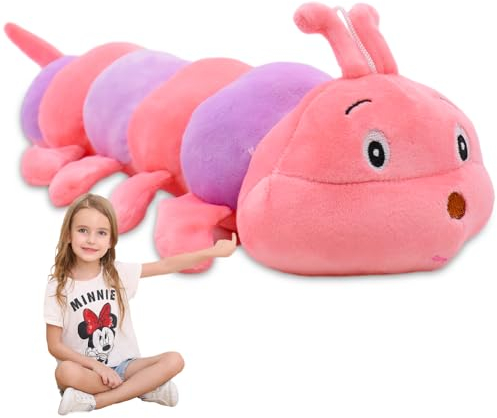 VEghee Die kleine Raupe Nimmersatt Kuscheltier Puppe, Rosa Raupe Nimmersatt Plüschtiere, Tolles Geschenk für Jungen Und Mädchen Zum Fantasievollen Spielen.(28 cm)