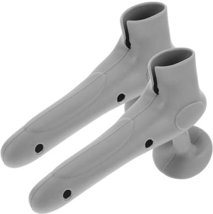 HAPINARY Anti-Collision Door Handle Protector 2pcs Silicone Covers Grey 5.7x3.7x1.6 Inch with Elastic Fit and Noise Reduction for Household Doors