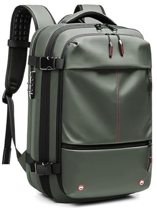 Vacpack - Mochila de viaje extensible de 60 l con bomba de compresión, Verde, With Air Pump