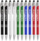 Gravurmaster 20 Stück Kugelschreiber mit Touchpen personalisierter Kugelschreiber mit Gravur Druckkugelschreiber Set, Druckkugelschreiber mit Wunschtext & Logo, Für Business, Büro, Schule unw.