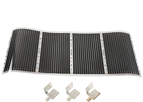 Beheizte Bodenmatte, 110 Cm Breit, Elektrische Fußbodenheizmatte, Ultradünnes Strahlungsheizkissen, Fußwärmer für die Installation Unter Teppich (50 x 100 cm)