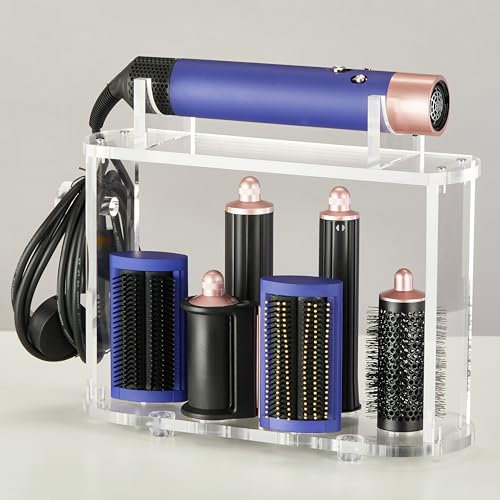 LifeLAZA Acryl-Halter und Organizer, kompatibel mit Airwrap von Dyson und Airwrap-Aufsätzen, Airwrap-Ständer, Arbeitsplatten-Airwrap-Styler-Gestell, kompatibel mit Airwrap-Zubehör