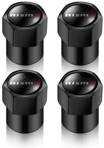 ASEUOG 4 Stück Ventilkappen Auto für Nissan Nismo Rostschutz Reifenventil-Staubkappen Autoteile,F