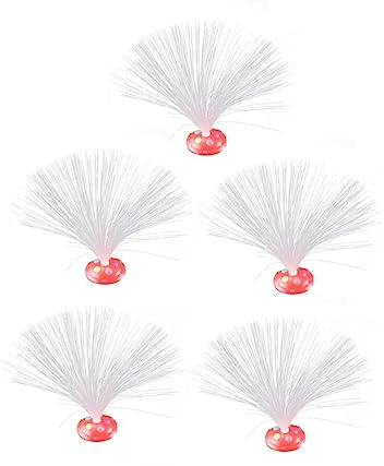 OSALADI Bunte Glasfaser LED Lichter, 5 Stück, Farbwechselnd | Wohnzimmer und Küche, Kunststoffgehäuse, Romantische Atmosphäre, für Familien, als Party Mitgebsel