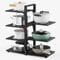 Warmiehomy Pots and Pans Organiser, 7 Tier Adjustable Non-slip Saucepan Rack, Storage Organiser Rack for Kitchen Cabinet Organizers, Saucepan Storage with 2 DIY Methods