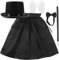 Abaodam 1juego Conjunto De Disfraz De Detective y Mago Accesorios Rol Incluye Sombrero Guantes y Pajarita Para Fiestas y Cosplay