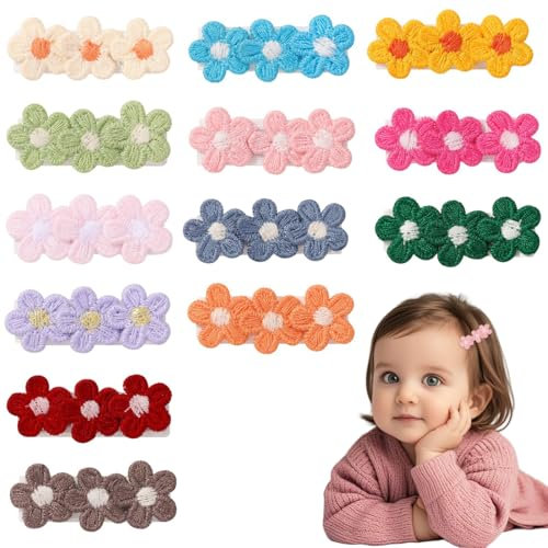 MOLZINY 13 Pcs bébé épingle à cheveux Barrette Anti Glisse Pinces à Cheveux pour bébés Petites Pinces à Cheveux pour Nouveau-nés Mini Pinces à Cheveux pour bébés à Cheveux Fins Accessoires