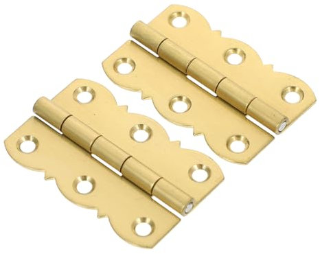 HOLIDYOYO 2pcs Piano Flips Hinge Brass Table Hinges for Bookcase Piano Partners Folding Flips Without Screws for Stool