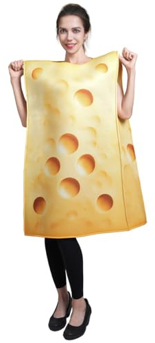 PGOND Adult Cheese Costume Food Funny Halloween Costume