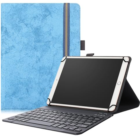 Hoozee Schutzhülle für Urao 2024 10.1 / TabneraX UTbook 10,1 Zoll Tablet Hülle mit Tastatur, 2-in-1Universal 9~27,9 cm Tablet-Hülle (Himmelblau, Urao 2024 / TabneraX UTbook)