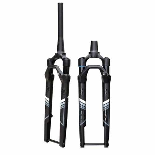 BSFHQS Forcella Ammortizzata per Bici Da Strada Gravel 700C Corsa 40mm Freno A Disco Cyclocross Bike Forcella Anteriore Con Conico XC Forchetta Ad Aria Asse Passante 100 * 12mm