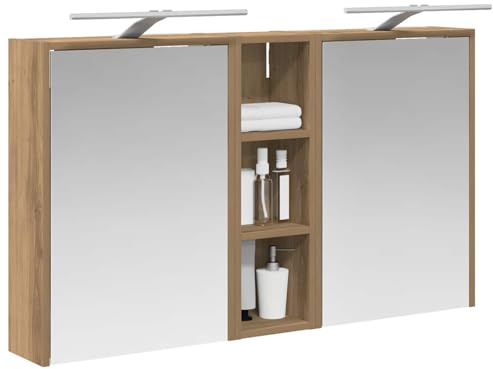 vidaXL Badezimmerschrank-Set 3 pcs 106 x 16 x 62,5 cm Holzwerkstoff, Elegante Badezimmeraufbewahrung, modernes Schrankset, stylische Wandregale, schicke Möbel, luxuriöse Details