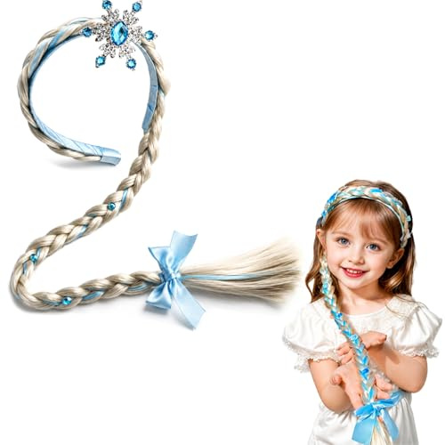 ARYIMYDP Zopf Haarreif 1 St. für Mädchen, Prinzessin Perücken Haarteil Kinder – Ideal für Kostüm Party, Fasching & Cosplay
