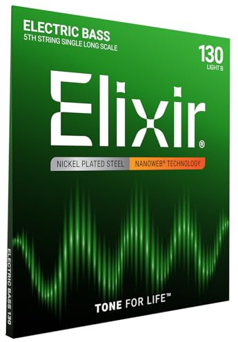 Elixir - 5ème corde pour guitares basses Nanoweb Bass 5 Cordes - 45/130 - 15430