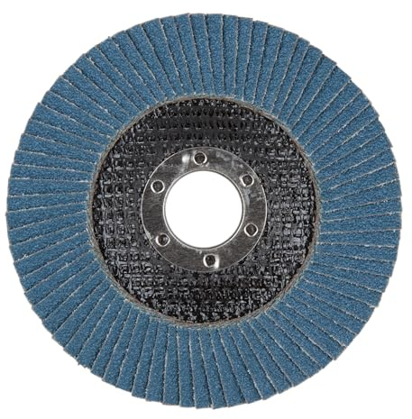 wolfcraft Schleiflamellenteller ø 115 mm I 2028099 I Körnung 60 I für Winkelschleifer I für Grobschliff von Metall I Zirkonkorund I hohe Standzeit