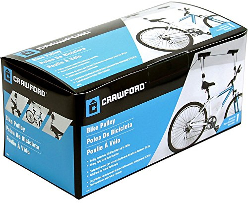 Crawford CBP-6 Ceiling Mounted Bike Pulley Storage System, Black
