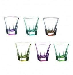 Set 6 Bicchieri Fusion Color Liquore 6 cl Crystal Glass