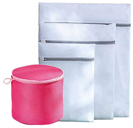 NOVAGO Complet de 4 Filets Toutes Tailles (Sac de Lavage) spécialement conçus pour Vos linges sensibles ou de qualité, Lot de 4, x4