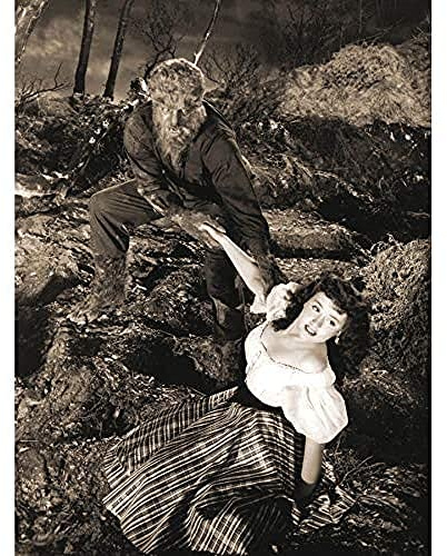 Wee Blue Coo Film Black White Monster Halloween Wolfman Werewolf Large Art Print Poster Wall Decor 18x24 inch