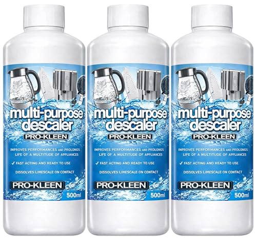 3L of Pro-Kleen Multi-Purpose Descaler - Fast-Acting, Concentrate, Dissolves Limescale, Optimises Performance, Prolongs Life of Coffee Machines, Kettles, Irons, Showerheads, Taps and More!