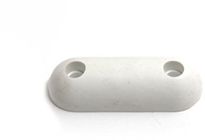 ONESTOPDIY.COM White Rubber Oval Toilet SEAT Buffer 60MM X 22MM X 12MM + Screws Pack of 4
