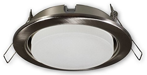 LICHT DISCOUNT LED Einbaustrahler GX53 230 V alu gebürstet (Edelstahl Optik) | Einbauleuchte Spot Strahler inkl. 5 W GX53 LED Leuchtmittel warmweiß | Deckeneinbaustrahler Deckeneinbauspot Einbauspot