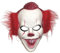 Spassprofi Maske Clown mit roten Haaren Clownsmaske Clownmaske