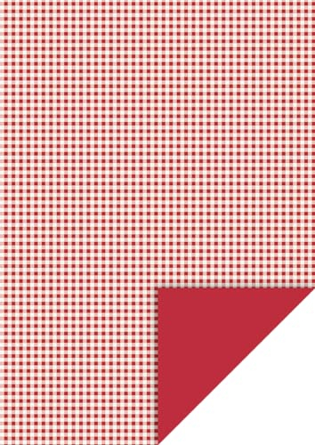 20X Heyda Karton A4 200g Karo rot