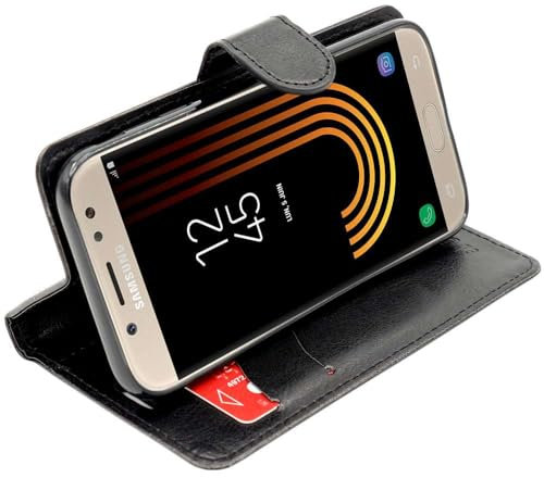 ebestStar - Cover Compatibile con Samsung J5 2017 Galaxy SM-J530F Custodia Portafoglio Pelle PU Protezione Libro Flip, Nero [Apparecchio: 146.2 x 71.3 x 7.9mm, 5.2'']