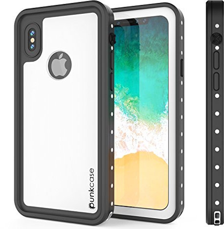 PunkCase iphone X Waterproof Case Studstar Series Slim Fit Ip68 Shockproof Dirtproof Snowproof Armor Cover For Apple iphone Ten White