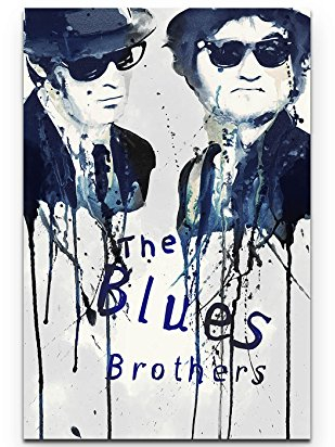 Paul Sinus Art The Blues Brothers 90x60cm auf Leinwand gespannt fertig zum aufhängen