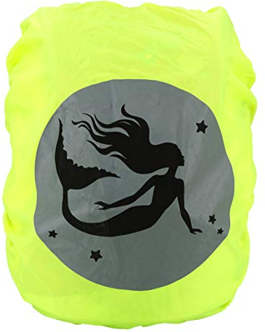 EANAGO Premium Ranzenhülle Regenschutz >MEERJUNGFRAU< für Schulranzen und Rucksack - mit großem Sicherheitsreflektor - 100% wasserdicht - universell passend - Regenschutz/Regenüberzug/Regenhülle