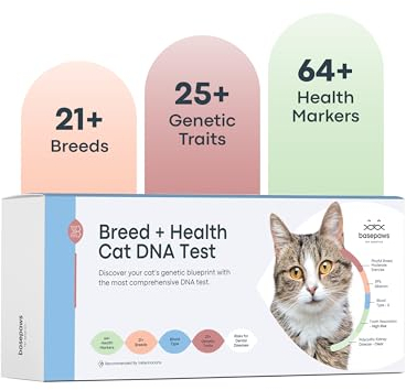 Basepaws Katzen-DNA-Test | Rasse + Gesundheit + Zahnbericht | Top-Katzenrassen & 114 Gesundheits- und Merkmalsmarker | Bekannt aus dem Shark Tank