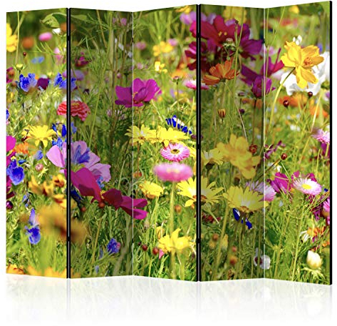 murando Raumteiler Foto Paravent Blumen 225x172 cm beidseitig auf Vlies-Leinwand bedruckt Trennwand Spanische Wand Sichtschutz Raumtrenner Home Office Natur b-B-0181-z-c