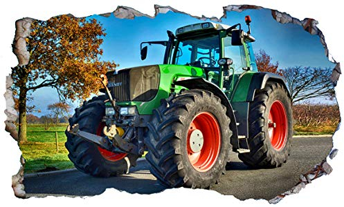 Chicbanners 3D-Wandaufkleber, Motiv: Traktor Farmer, V0512, selbstklebend, Größe 1000 mm breit x 600 mm tief (groß)
