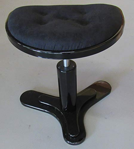 MEYNE Pianostuhl/Hocker Hydraulisch schwarz Hochglanz -Velour schwarz
