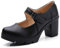 DADAWEN Women's Mary Jane Pumps Platform Mid Block Heel Dress Court Shoes Black 7.5 UK
