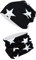 TupTam Unisex Kinder Beanie Mütze Schlauchschal Set, Farbe: Sterne Weiß/Schwarz, Größe: 54-56