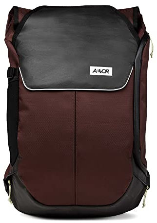 AEVOR Bike Pack Proof Maroon | Wasserdichtes Außenmaterial | 15” Laptopfach Gepolstert | Viele Fächer | Belüftetes Rückenteil | Nachhaltiges Material