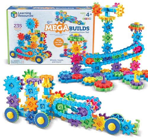 Learning Resources Gears! Gears! Gears! Gigantische Bauwerke, Mint, Zahnrad-Baukasten, 235 Teile, ab 4 Jahren