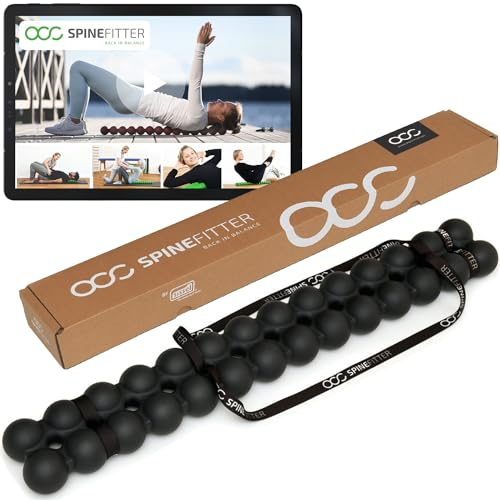 SPINEFITTER by SISSEL® Anthrazit | Massagegerät für Rücken & Balance | Rückentrainer löst Verspannungen & Blockaden | Ideal zu Pilates und Yoga | Zur Entspannung der Wirbelsäule | Für Zuhause & Praxis