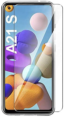 [2 Stück] Panzer Schutz Glas kompatibel mit Samsung Galaxy A21s Displayschutzfolie,Schutzfolie,100% Fingerabdrucksensor Nano-Glas 9H
