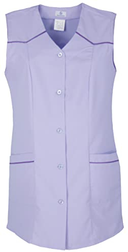 7/8 Kasack kurz einfarbig Schürze ohne Arm, Größe:38, Farbe:flieder