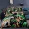 RFFLUX 100% Microfaser Bettwäsche 200x200 cm 3teilig mit Reißverschluss 3D Leopard Schmetterling Sommerbettwäsche Sets Warme Winter Weich und Angenehme Bettbezug mit 2 Kissenbezug 80x80 cm
