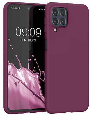 kwmobile Custodia Compatibile con Samsung Galaxy M53 5G Cover - Back Case per Smartphone in Silicone TPU - Protezione Gommata - viola bordeaux