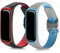 kwmobile 2x Sportarmband kompatibel mit Samsung Galaxy Fit 2 Armband - Fitnesstracker Band Set aus TPU Silikon