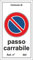 NEW CARTELLO SEGNALETICO - PASSO CARRABILE con comune e n° autorizzazione personalizzabile - Pannello in Forex, Pannello In Alluminio (ADESIVO 30X42 CM)