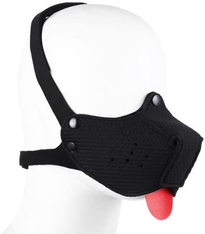 Neopren-Maulkorb für Welpen, Gesicht, Hundemaske, Spielhaube, Schwarz