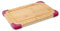 BIOZOYG tabla de cortar de bambú para niños I tabla multifuncional y de aprendizaje con dibujos y letras I tabla infantil con ranura y esquinas de silicona antideslizante en rojo 29x20x1,5cm