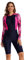Beachkini Einteiliger Badeanzug für Damen, langärmlige Bademode mit Frontreißverschluss,Triangel-Badeanzug,71 rosa,L